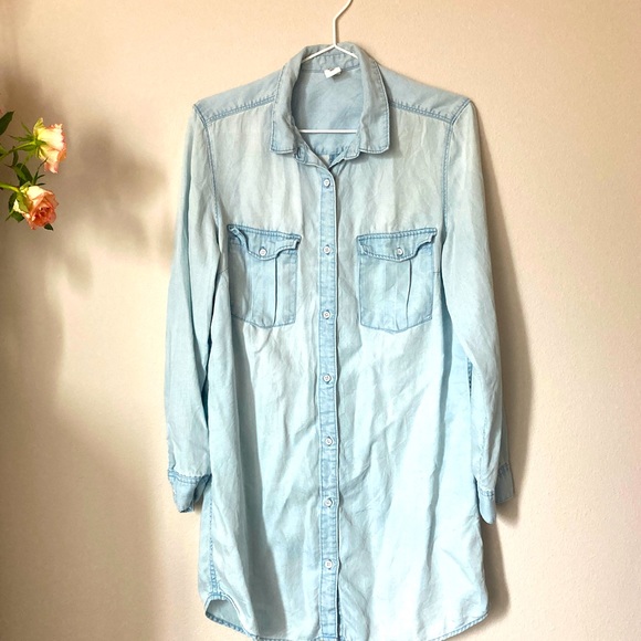 &Denim Dresses & Skirts - Light denim dress shirt